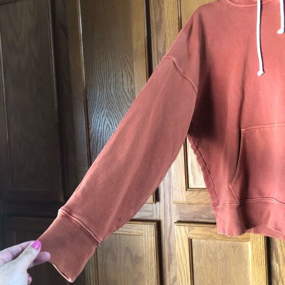 RE/DONE x Hanes Classic Hoodie Sweatshirt Oversized Orange Terracotta - S - Picture 6 of 13
